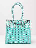 The Weekend Tote – Teal Grid