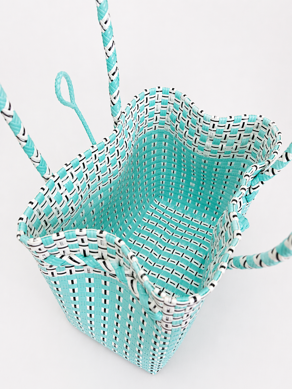 The Weekend Tote – Teal Grid
